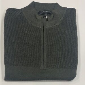 Robert Barakett Men's Olive Zip-Up Sweater